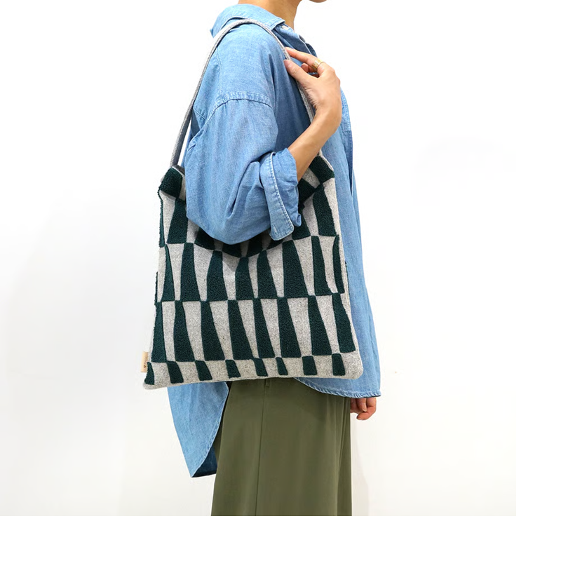 Folna サガラ刺繍ワンハンドルトートバッグ /GR#60